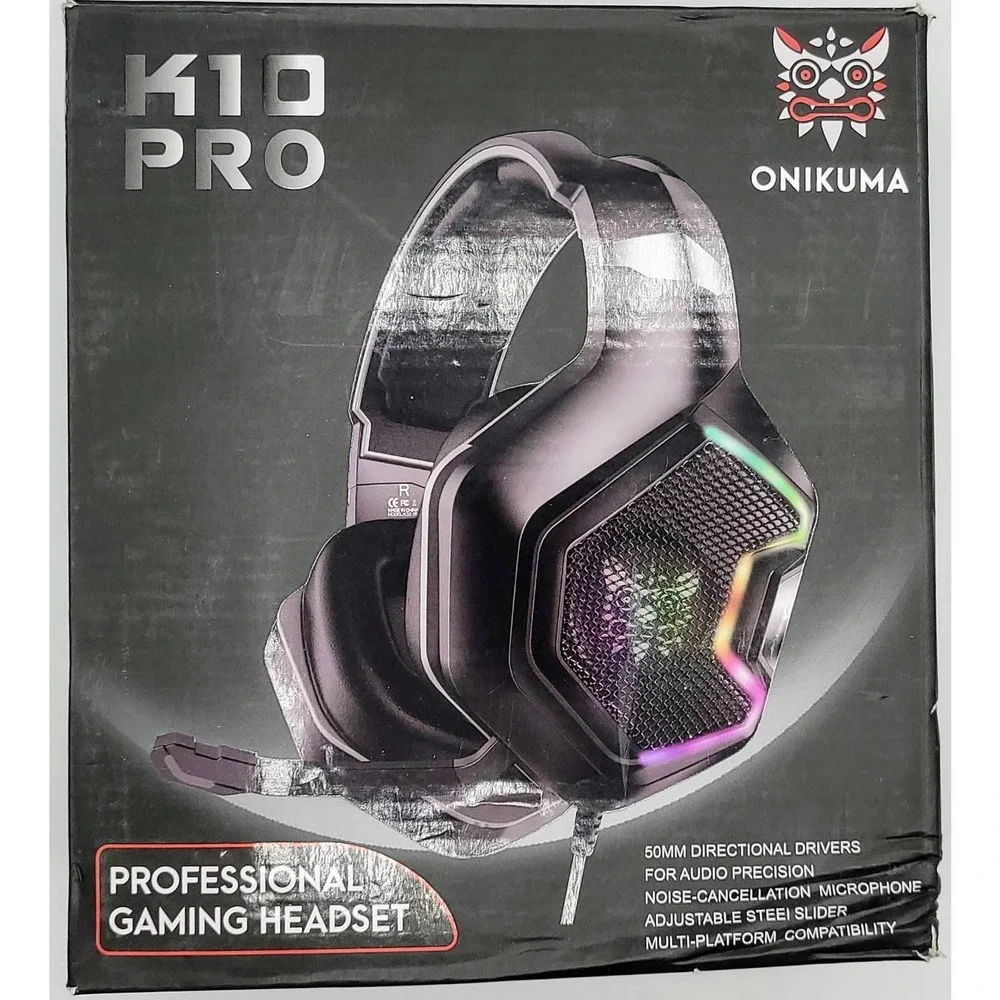 ONIKUMA K10 Pro Gaming Headset with RGB Light Microphone for PS5 For PS4 Game